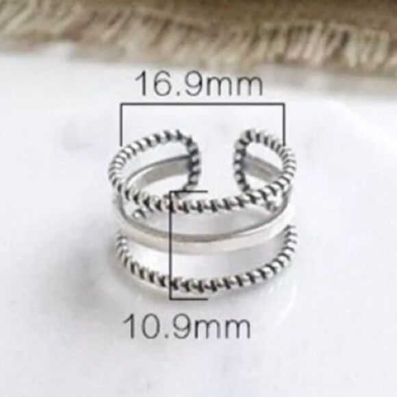 The Multimedia Stack Ring in 925 silver - Picture 2 of 5